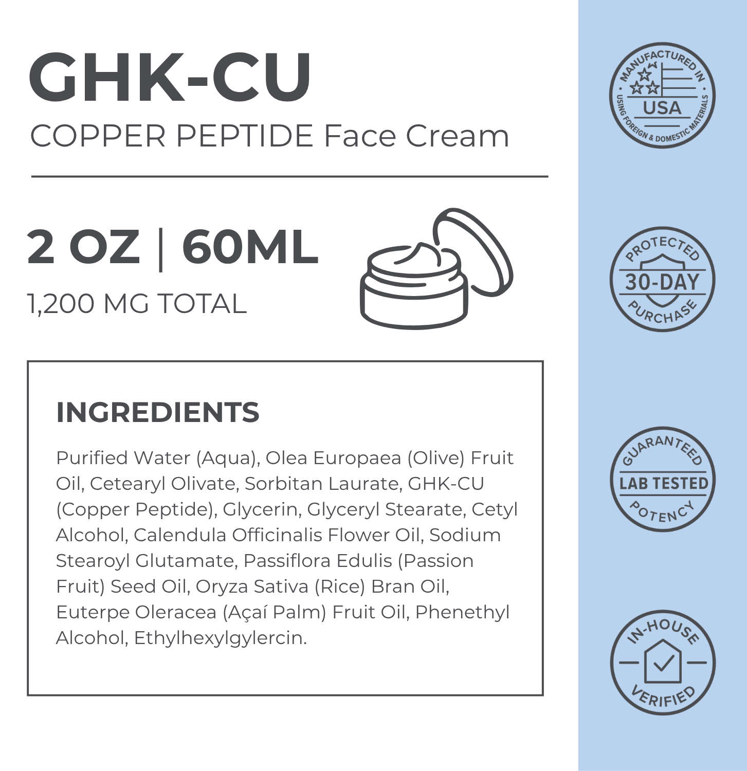 GHK-Cu Copper Peptide Face Cream